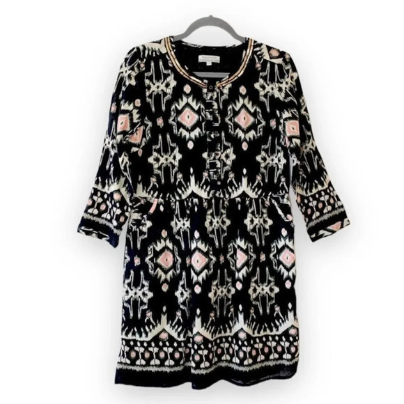 World‎ Market Cotton Ikat Moroccan Print Dress Size S/M Boho Festival Summer - Picture 1 of 9